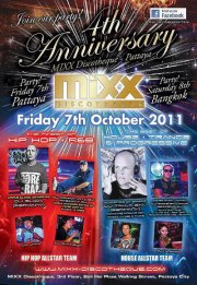 4 Year Anniversary Party Free CDS at Mixx Pattaya