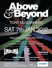 Above & Beyond 7 Jan at Lima Lima Pattaya