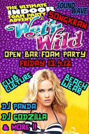 Club Culture Wet Wild Songkran Open Bar Foam Party Bangkok Thailand