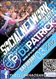 Bangkok Social Network Party with Dj Patrick The Club khaosan Thailand