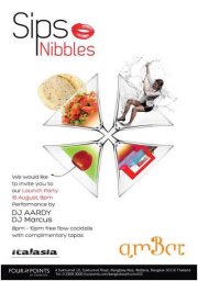 Sips & Nibbles Launch Party 16 August Ambar Bangkok Thailand