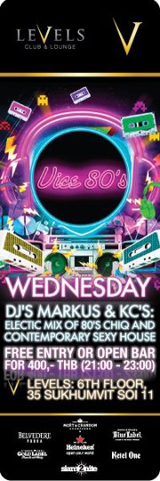 Vice 80’s Levels 22 August Bangkok Event Thailand