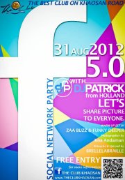 31 Aug Social Network Party 5.0 Club Khaosan Bangkok Thailand