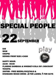 Special People 22 Sep Play Club Pattaya Event Thailand